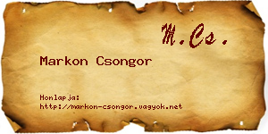 Markon Csongor névjegykártya